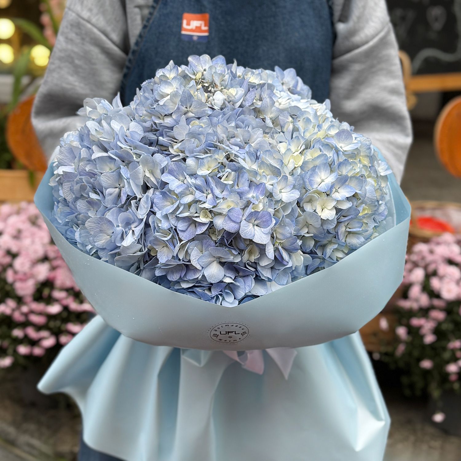 Bouquet Bouquet of blue hydrangeas 7pcs