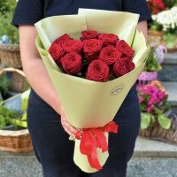 rose (11 pcs.), packaging, ribbon